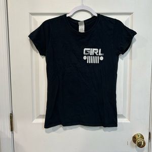 JEEP Girl Size Small Black Women's T-shirt